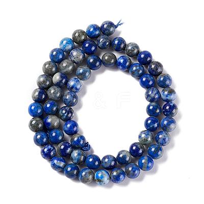 Natural Lapis Lazuli Round Beads Strands X-G-I181-09-6mm-1