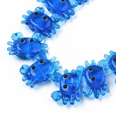 Handmade Lampwork Beads Strands LAMP-Q031-018B-1