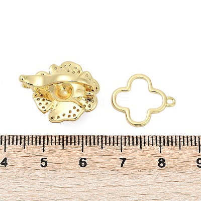 Brass Fold Over Clasps KK-Z078-34G-1