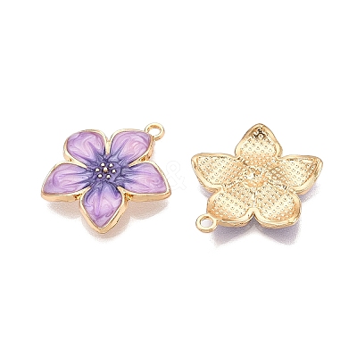 Rack Plating Alloy Enamel Pendants X-ENAM-N056-365KCG-03-1