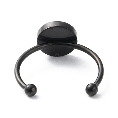 Stainless Steel Open Cuff Ring Components RJEW-WH0011-06B-EB-1