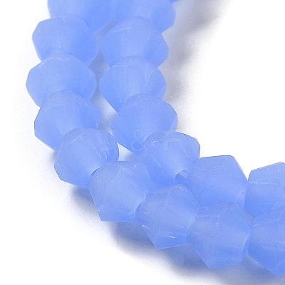 Imitation Jade Frosted Glass Bead Strands EGLA-A039-J4mm-MD04-1