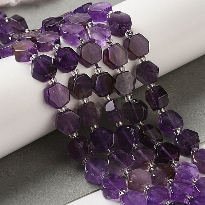 Natural Amethyst Beads Strands G-P534-A13-02-1