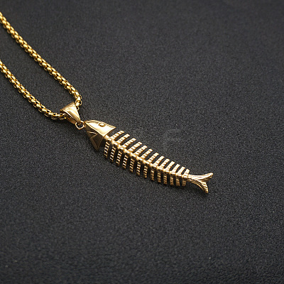304 Stainless Steel Pendant Necklaces WG15BE9-01-1