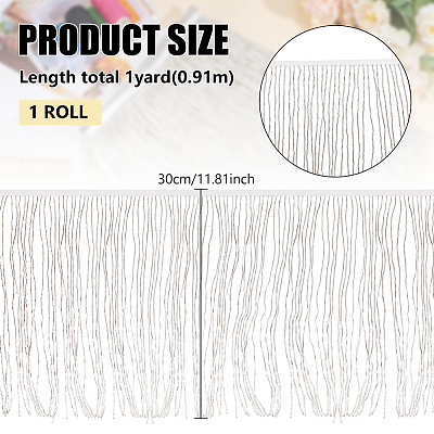 1 Yard Plastic Bugle Bead Tassel Trimming OCOR-BC0006-60A-1