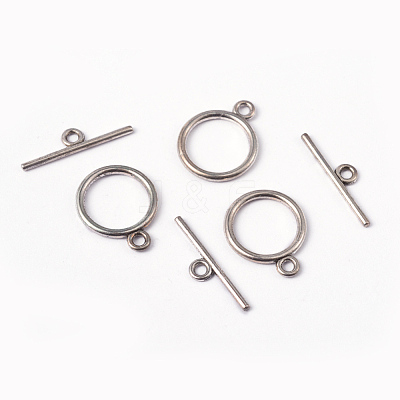 Tibetan Style Toggle Clasps X-TIBEP-A12208-S-FF-1