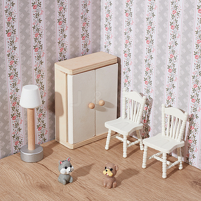 Mini Dollhouse Living Room Bedroom Wallpaper DIY-WH0504-841A-02-1