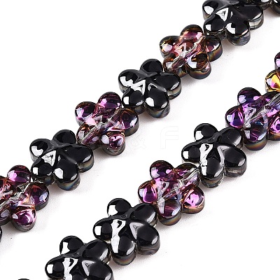 Electroplate Glass Beads Strands EGLA-T028-02P-1