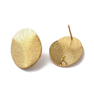 Ion Plating(IP) 304 Stainless Steel Stud Earrings Findings STAS-B041-04G-1