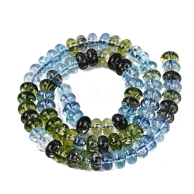 Crackle Transparent Glass Beads Strands GLAA-N074-02A-12-1
