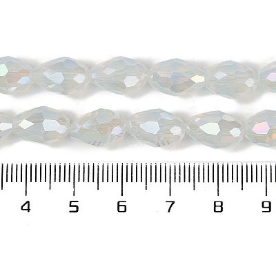 Opaque Solid Color Electroplate Glass Beads Strands EGLA-N013-J4mm-B02-1