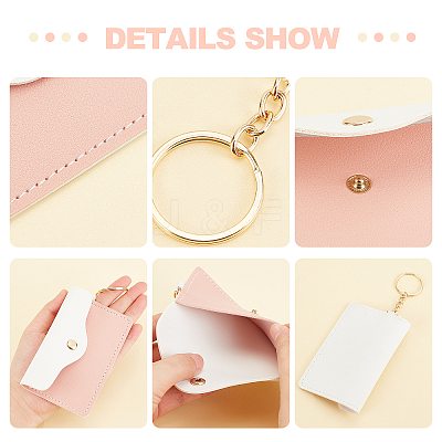 8Pcs 8 Colors Imitation Leather Wallets AJEW-WR0001-19-1