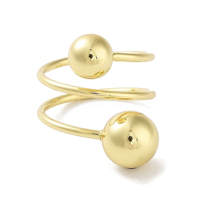 Rack Plating Brass Cuff Rings RJEW-D025-06G-1