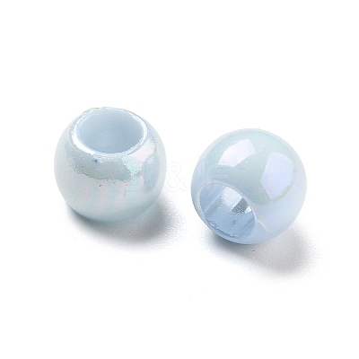 UV Plating Rainbow Iridescent Acrylic Beads PACR-D300-01H-1