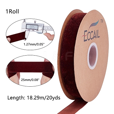 Velvet Ribbon SRIB-WH0006-18I-1