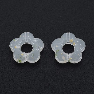Marbled Stone Style Opaque Acrylic Beads OACR-G009-06E-1