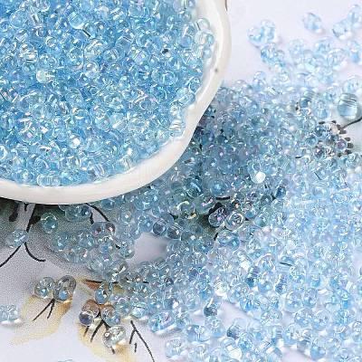 AB Color Plated Glass Seed Beads SEED-L011-06B-10-1
