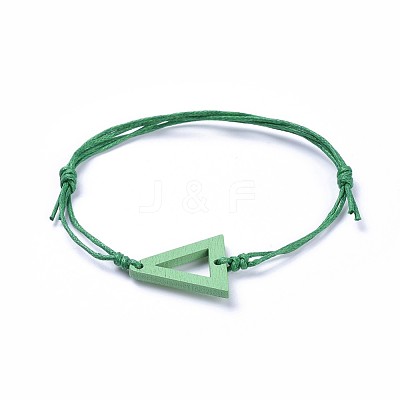 Adjustable Waxed Cotton Cord Bracelets BJEW-JB04292-02-1