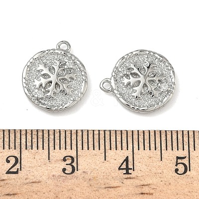 Christmas Brass Micro Pave Clear Cubic Zirconia Pendants KK-A280-03D-P-1
