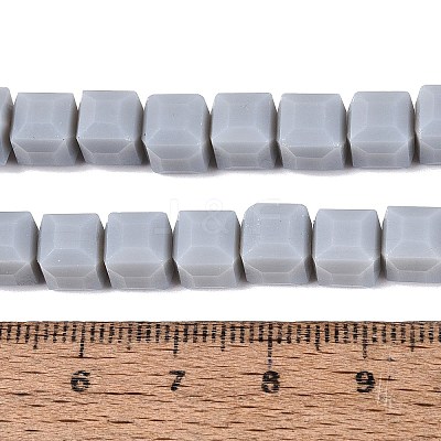 Opaque Glass Beads Strands GLAA-R041-8x8mm-C07-1