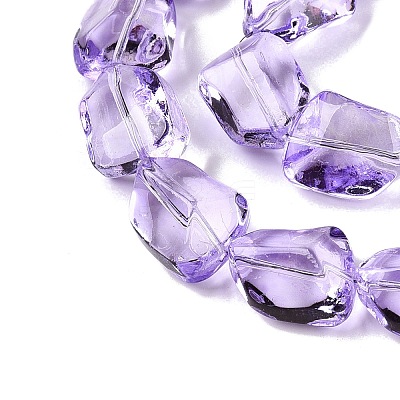 Electroplate Glass Beads Strands EGLA-N012-05B-1