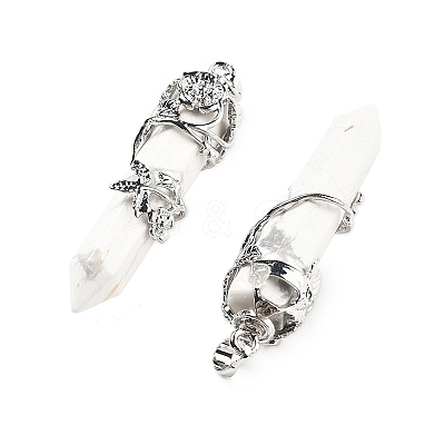 Natural Howlite Big Pointed Pendants G-A172-16H-1