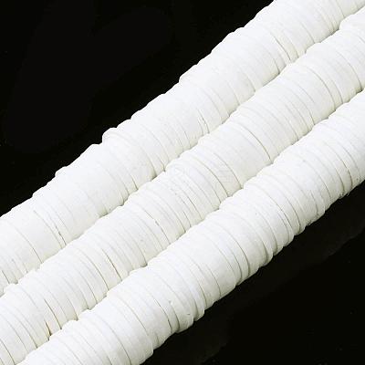 Flat Round Handmade Polymer Clay Beads CLAY-R067-12mm-17-1