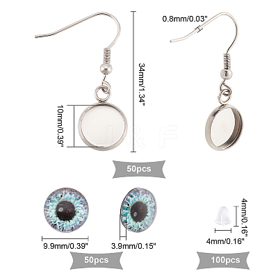 DIY Gragon Eye Dangle Earring Making Kit DIY-DC0001-69-1