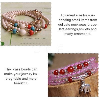 Brass Crimp Beads KK-PH0034-68-1
