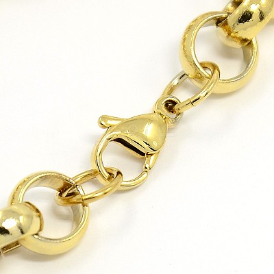 Fashionable 304 Stainless Steel Cable Chain Bracelets STAS-A028-B086G-1