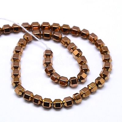 Electroplate Non-magnetic Synthetic Hematite Beads Strands G-I095-02-1