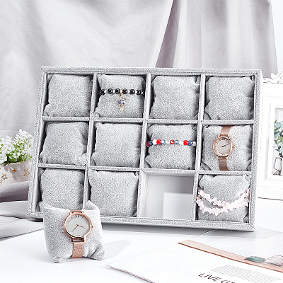 Velours Wooden Bracelet/Bangle/Watch Displays BDIS-WH0003-01A-1