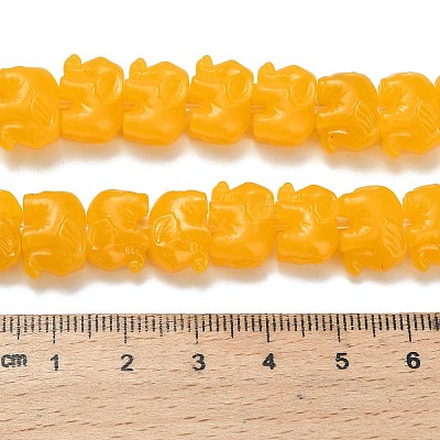 Synthetic Coral Dyed Carved Bead BSHE-H114-04D-1