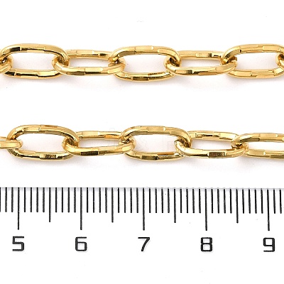 Ion Plating(IP) 304 Stainless Steel Textured Oval Link Chains CHS-K017-01G-1