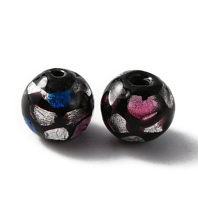 Handmade Lampwork Bead GLAA-WH0033-48F-1
