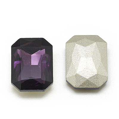 Pointed Back Glass Rhinestone Cabochons RGLA-T079-8x10mm-16-1