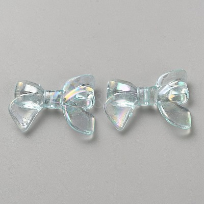 UV Plating Iridescent Transparent AB Color Plated Acrylic Beads LS-TACR-WH0029-01E-1