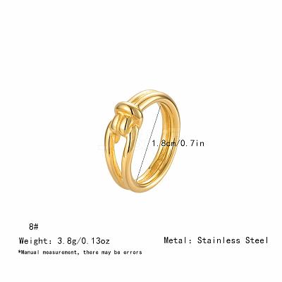 Irregular 304 Stainless Steel Finger Rings for Women SA8524-11-1