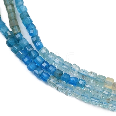 Natural Blue Green Yellow Apatite Beads Strands G-NH0050-B01-01-1