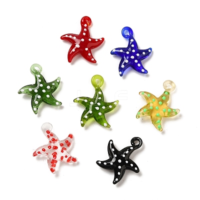 Handmade Lampwork Pendants LAMP-G162-07-1
