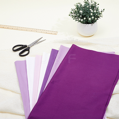 7Pcs Cotton Pure Color Fabric AJEW-WH0481-631C-1