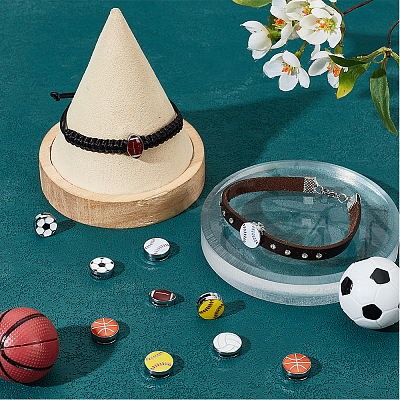36Pcs 6 Styles Alloy Enamel Slide Charms FIND-SC0010-53-1