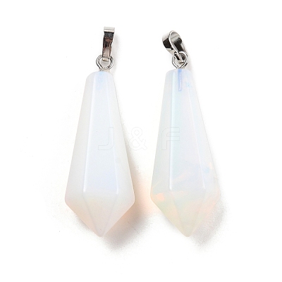 Synthetic Opalite Pointed Pendants G-I314-02P-25-1