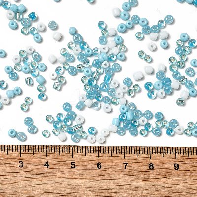 Opaque & Transparent Inside Colours Glass Seed Beads SEED-F004-01B-1
