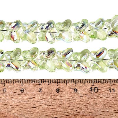 Baking Paint Electroplate Transparent Glass Beads Strands EGLA-Q136-03A-05-1