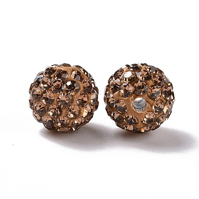 Polymer Clay Rhinestone Beads RB-K050-10mm-C27-1