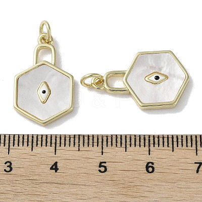Brass Micro Pave Cubic Zirconia Pendants KK-G485-33C-G-1