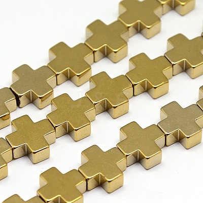 Electroplate Non-magnetic Synthetic Hematite Beads Strands G-I096-01-1
