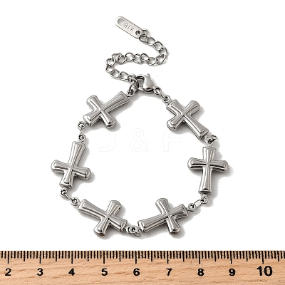 304 Stainless Steel Link Bracelets for Women LS-BJEW-Q041-01B-P-1