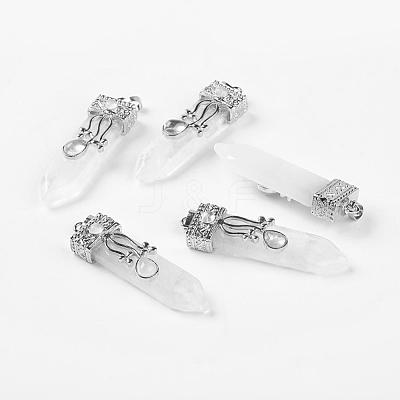 Natural Quartz Crystal Big Pendants G-G718-A15-1